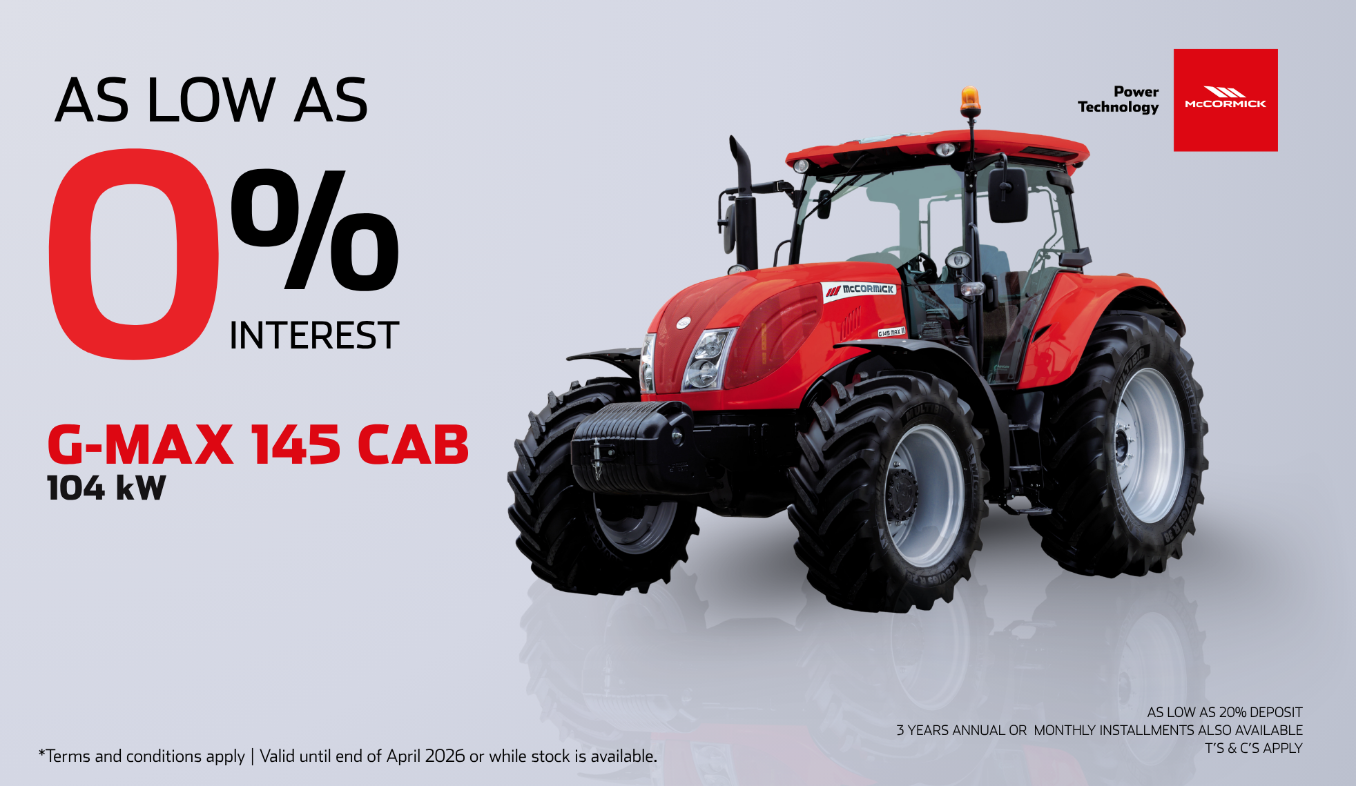 McCormick G-MAX 145 CAB