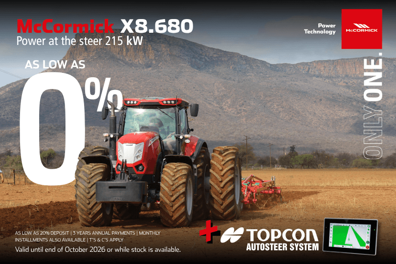 McCormick X8.680 TopCon AutoSteer Subvention