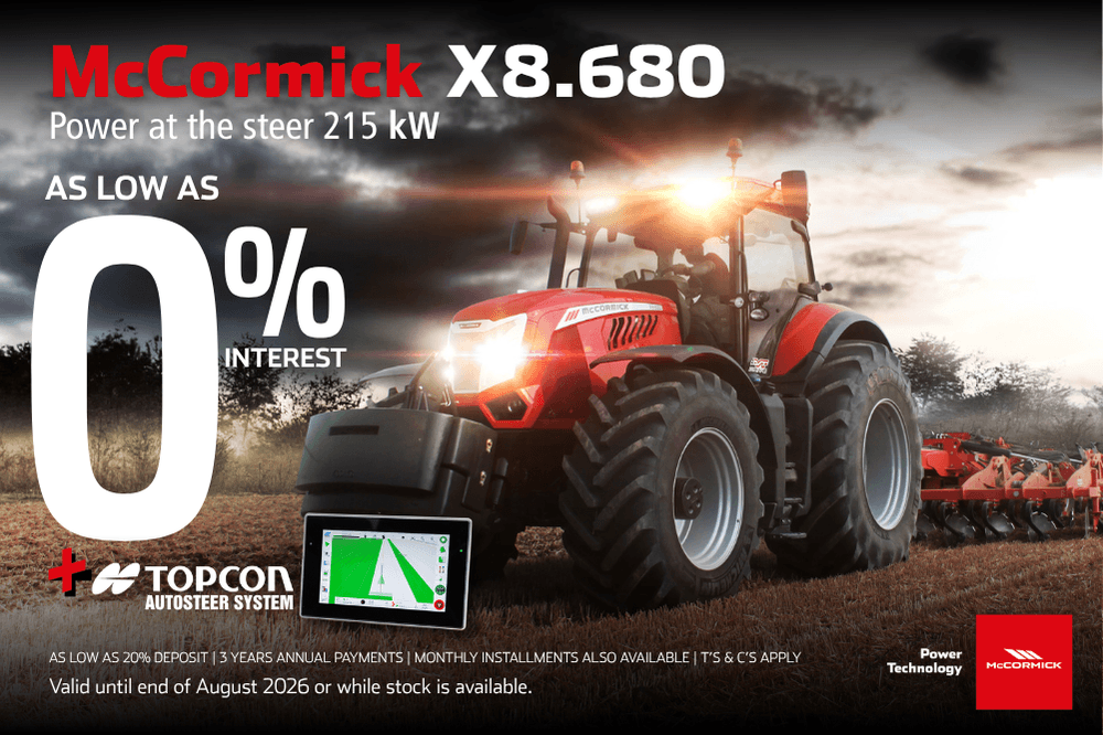 McCormick X8.680 0% Interest Promotion Including TopCon AutoSteer